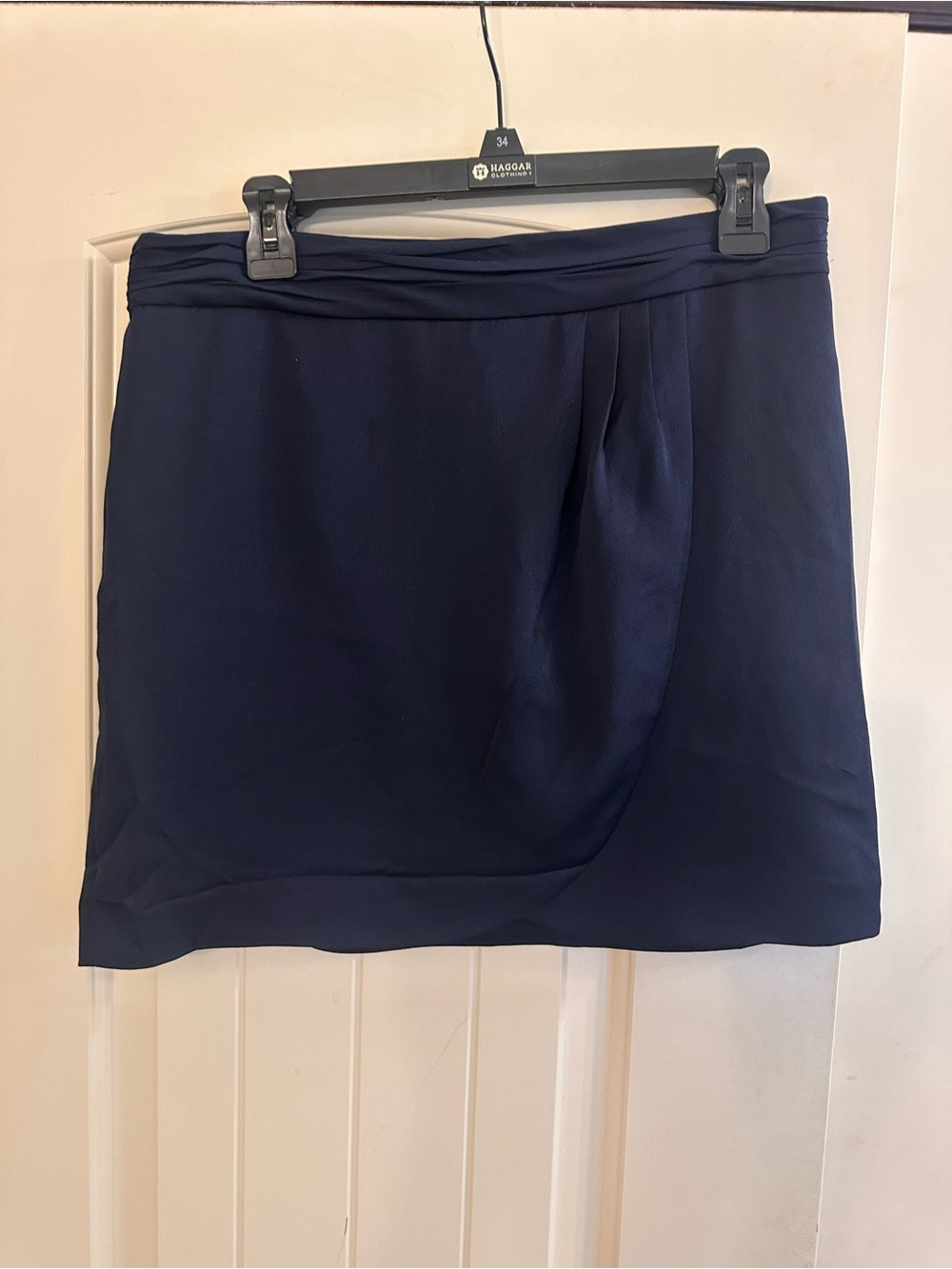 Banana Republic Navy Faux-Wrap Mini Skirt